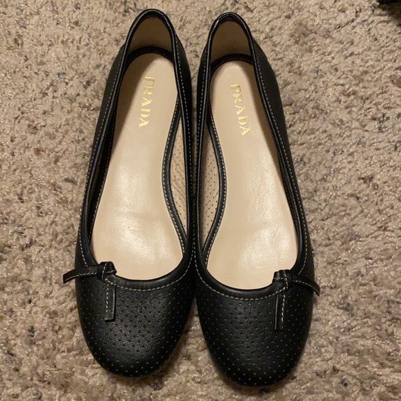 Prada Perforated Flats - Picture 1 of 6